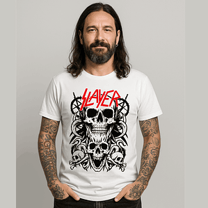 Polera Slayer Calaveras Trash Metal Rock - Grafimax