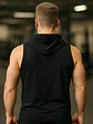 Polera Musculosa con Capucha Personalizada Negra 100% Algodón - Grafimax - Miniatura 2