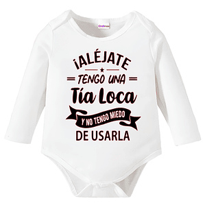 Body Bebé Manga Corta Tío Loca Y No Temo En Usarla Grafimax-