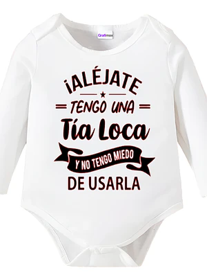 Body Bebé Manga Corta Tío Loca Y No Temo En Usarla Grafimax-