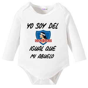 Body bebé Pilucho Soy Del Colo Colo igual que mi abuelo Grafimax- 