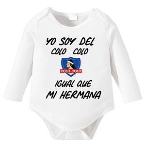 Body bebé Pilucho Soy Del Colo Colo igual que mi Hermana Grafimax- - COPIAR