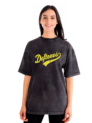 Polera Mujer Deftones Efecto Jeans Desgastada Grafimax