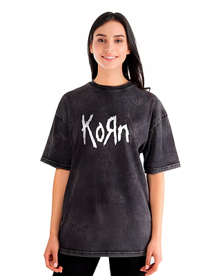 Polera Mujer Korn Efecto Jeans Desgastada Grafimax