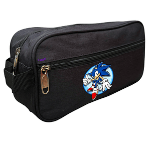 Estuche Sonic Video Juego Negro Grafimax