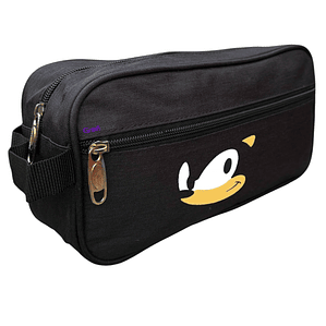 Estuche Sonic Face Negro Escolar Colegio Grafimax