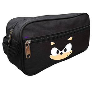 Estuche Sonic The Hedgehog Negro Escolar Colegio Grafimax