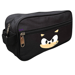 Estuche Sonic The Hedgehog Negro Escolar Colegio Grafimax
