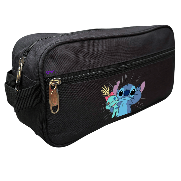Estuche Cierre Stitch Muñeca De Lilo Negro Grafimax 1