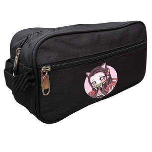 Estuche Cierre Nezuko Neko Chibi Kimetsu Negro Grafimax