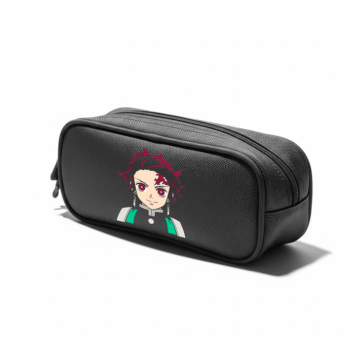 Estuche Cierre Kimetsu Tanjiro Kamado Anime Negro Grafimax 1