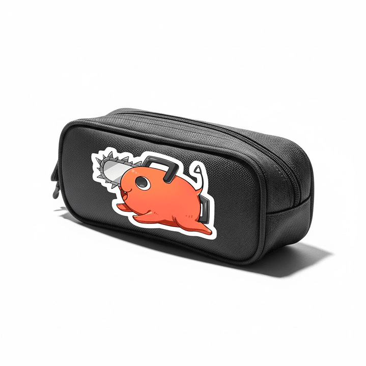 Estuche Cierre Chainsaw Man Pochita Anime Negro Grafimax 1