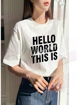 Polera Boynextdoor Hello World Kpop Oversize Grafimax