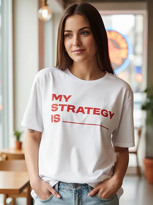 Polera My Strategy Is -twice Blanca Kpop Oversize Grafimax