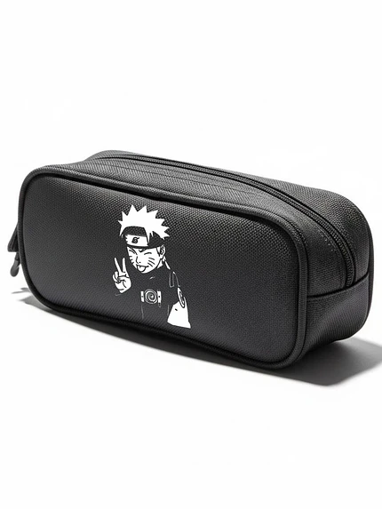 Estuche Cierre Naruto Anime Negro Grafimax 1