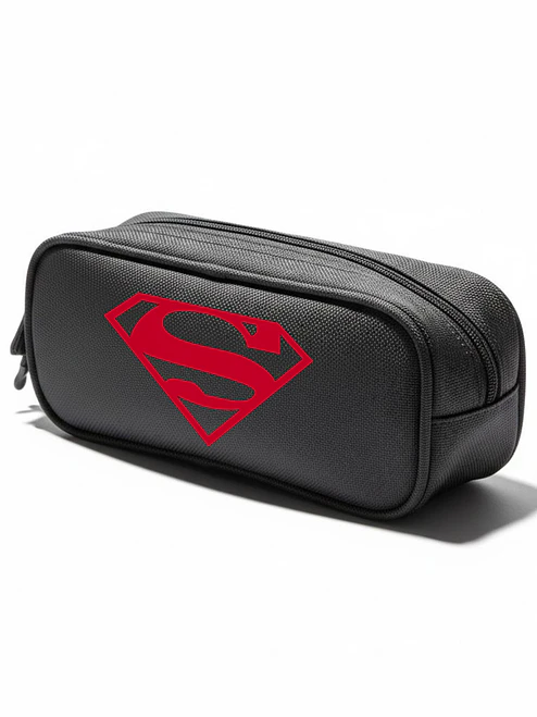 Estuche Cierre Superman Superhéroes Negro Grafimax 1