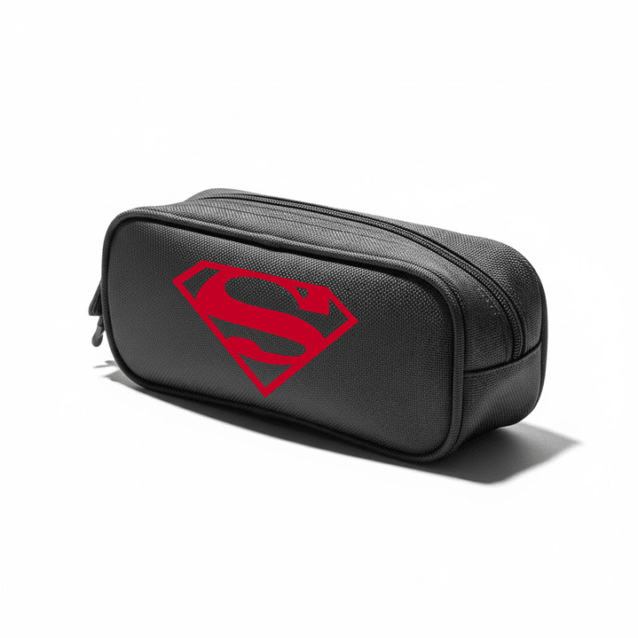 Estuche Cierre Superman Superhéroes Negro Grafimax 1