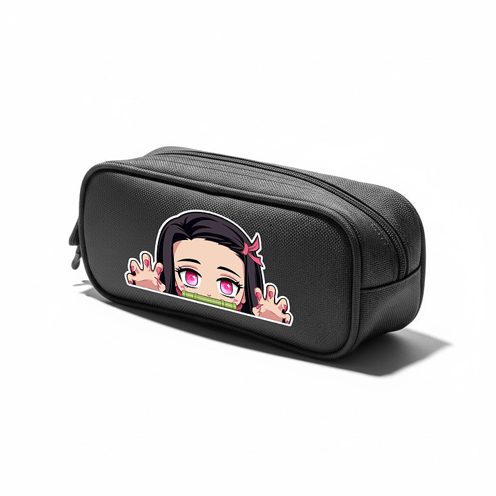 Estuche Cierre Kimetsu Nezuko Kamado Anime Negro Grafimax 1