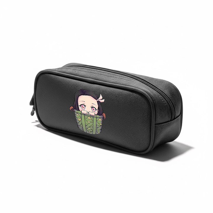 Estuche Cierre Nezuko Chibi Kimetsu Negro Grafimax 1