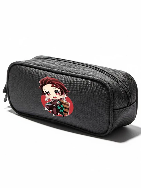 Estuche Cierre Tanjiro Chibi Anime Kimetsu Negro Grafimax 1