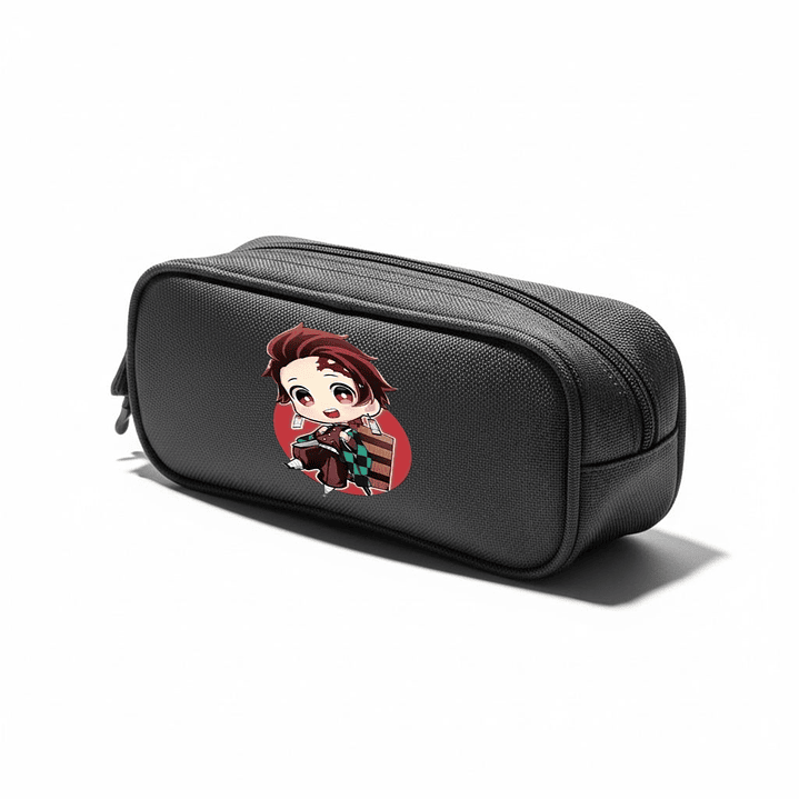 Estuche Cierre Tanjiro Chibi Anime Kimetsu Negro Grafimax 1