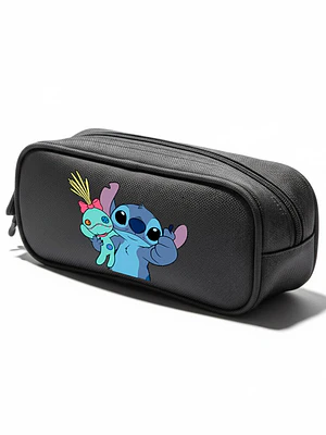 Estuche Cierre Stitch Muñeca De Lilo Negro Grafimax
