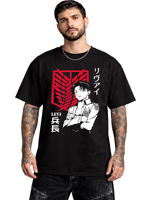 Polera Levi Ackerman Shingeki No Kyojin Diseños Dtf Grafimax 2