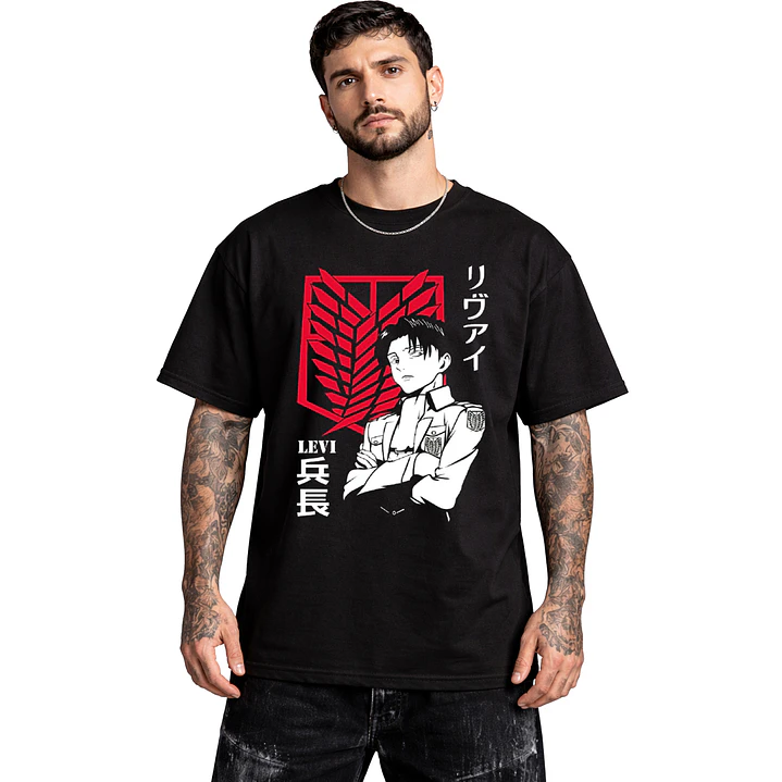Polera Levi Ackerman Shingeki No Kyojin Diseños Dtf Grafimax 2