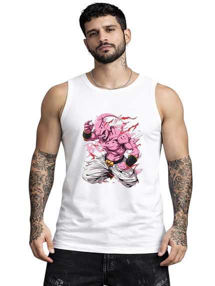 Polera Sin Mangas Dragon Ball Majin Boo Dtf Grafimax 1