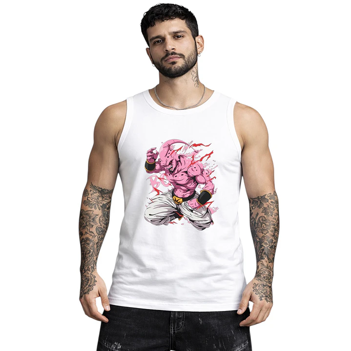 Polera Sin Mangas Dragon Ball Majin Boo Dtf Grafimax 1