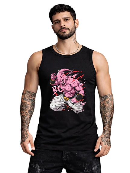 Polera Sin Mangas Dragon Ball Majin Boo Dtf Grafimax 2