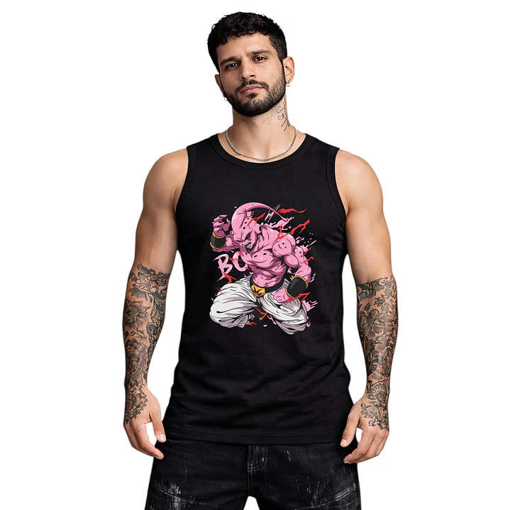Polera Sin Mangas Dragon Ball Majin Boo Dtf Grafimax 2