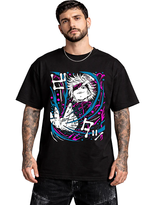 Polera Satoru Gojo Jujutsu Kaisen Diseños Anime Dtf Grafimax 4