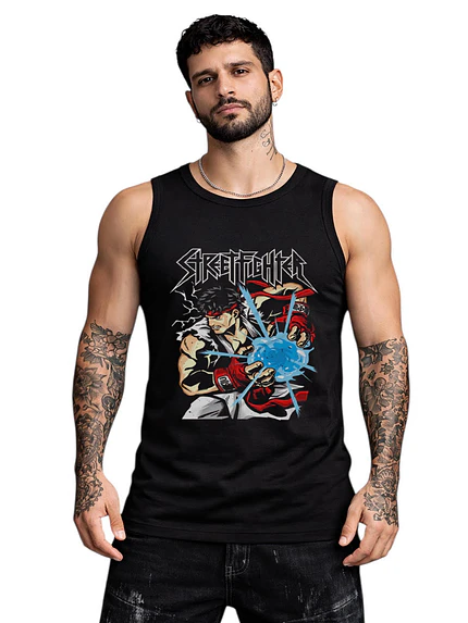 Polera Sin Mangas Street Fighter Video Juegos Dtf Grafimax 1