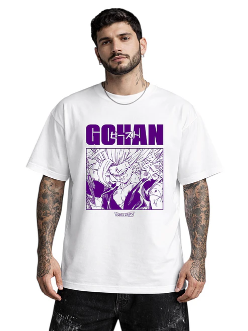 Polera Son Gohan Dragon Ball Z Anime Dtf Oversize Grafimax 1