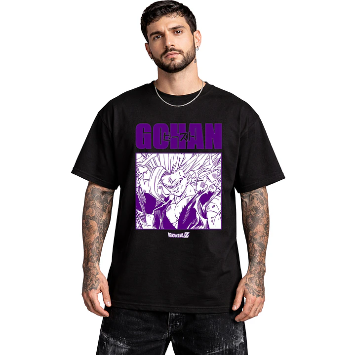 Polera Son Gohan Dragon Ball Z Anime Dtf Oversize Grafimax 3