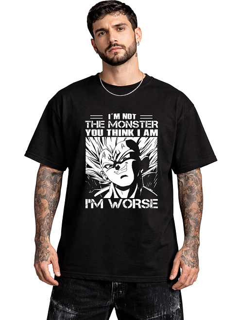 Polera Im Not That Monster Im Worse Dbz Anime Dtf Grafimax 1