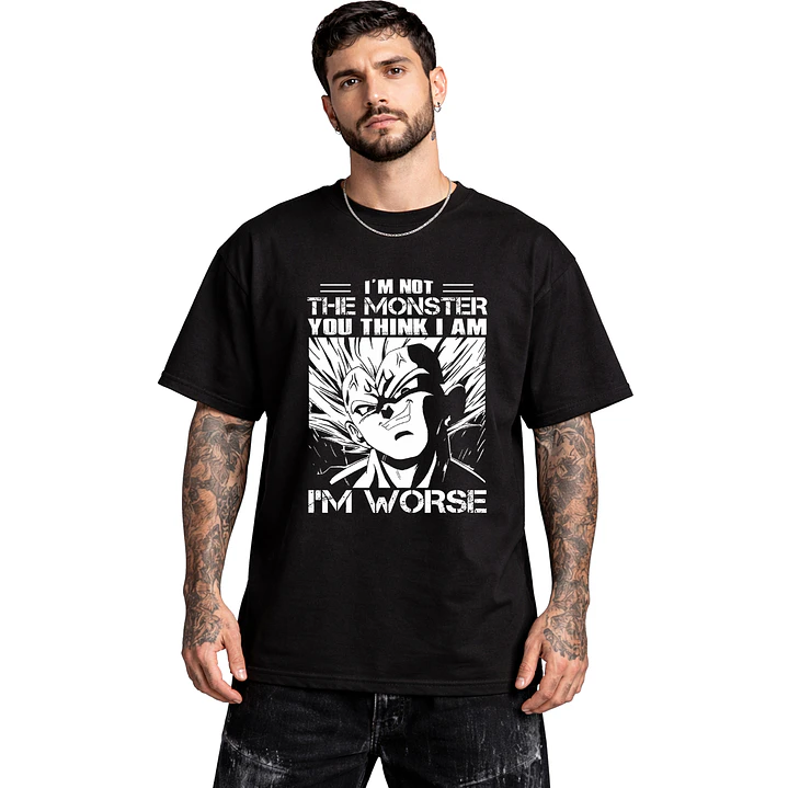 Polera Im Not That Monster Im Worse Dbz Anime Dtf Grafimax 1