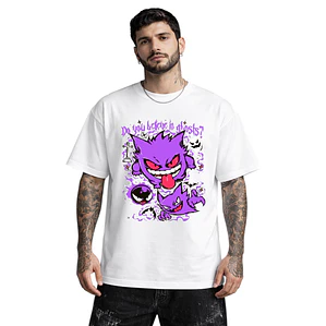 Polera Gengar Poke Anime Dtf Oversize Grafimax