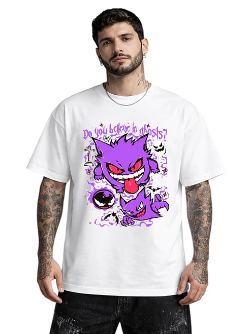 Polera Gengar Poke Anime Dtf Oversize Grafimax 1