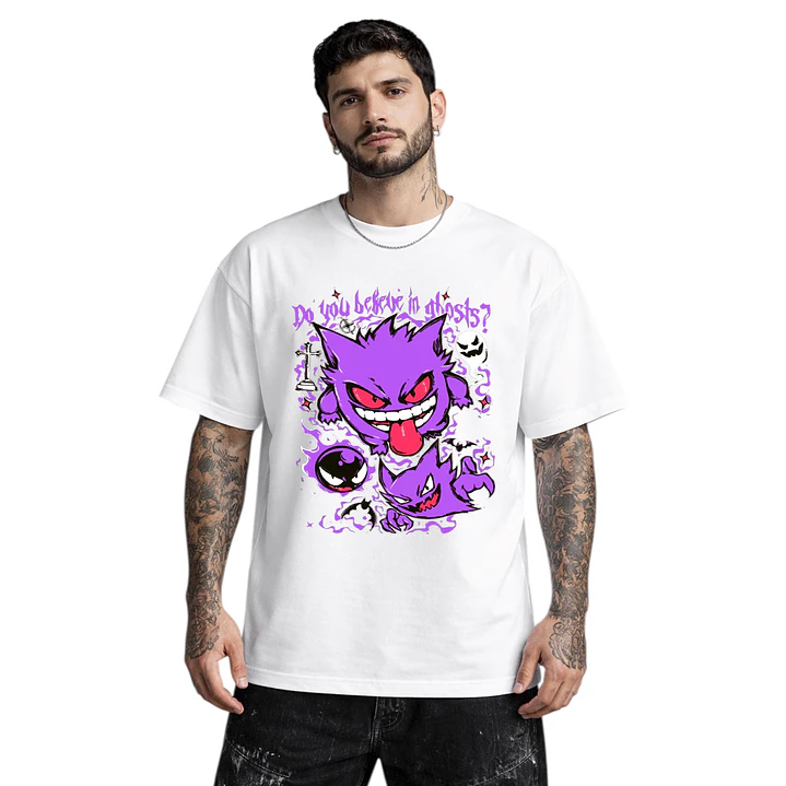 Polera Gengar Poke Anime Dtf Oversize Grafimax 1