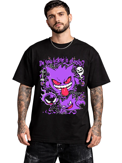 Polera Gengar Poke Anime Dtf Oversize Grafimax 3