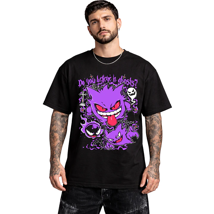 Polera Gengar Poke Anime Dtf Oversize Grafimax 3