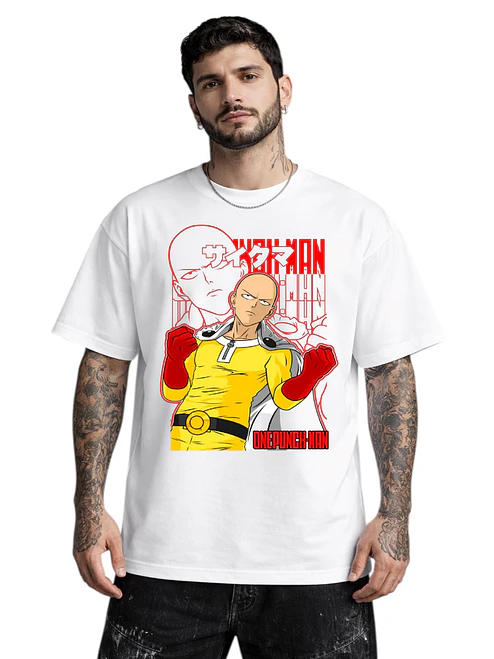 Polera One Punch Man Saitama Anime Dtf Grafimax 1