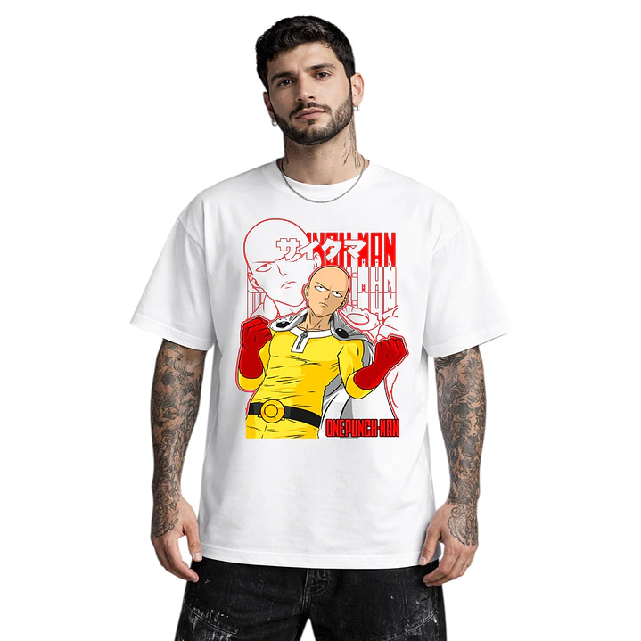 Polera One Punch Man Saitama Anime Dtf Grafimax 1