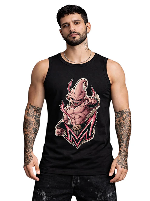 Polera Sin Mangas Kid Buu Dragon Ball Anime Dtf Grafimax 2