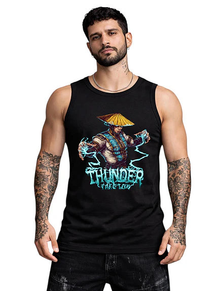 Polera Sin Mangas Raiden Thunder Mortal Kombat Dtf Grafimax 2