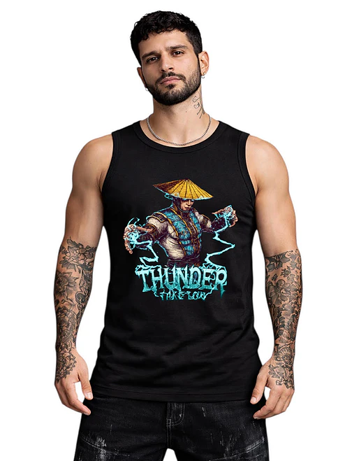 Polera Sin Mangas Raiden Thunder Mortal Kombat Dtf Grafimax 2