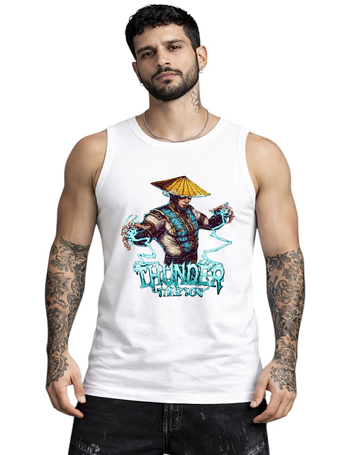Polera Sin Mangas Raiden Thunder Mortal Kombat Dtf Grafimax 1