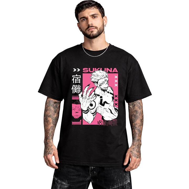 Polera Ryomen Sukuna Jujutsu Kaisen Anime Dtf Grafimax 1